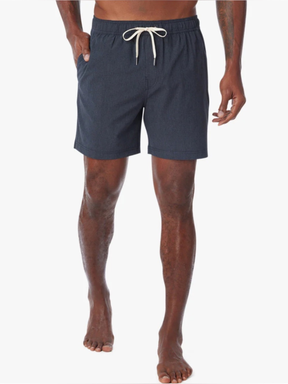 FAIR HARBOR | The One Hybrid Short (with Liner) in Navy, Size Large